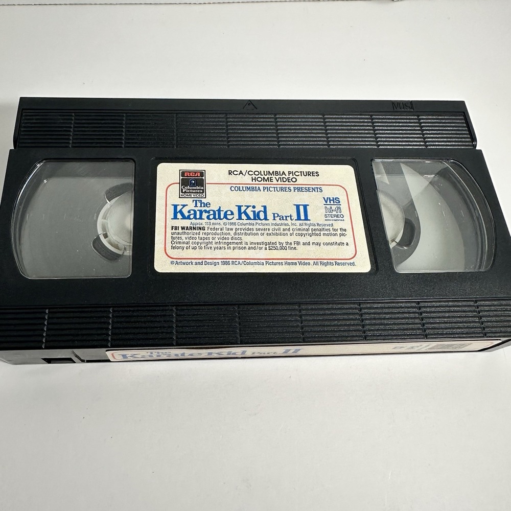 The Karate Kid Part II 2 VHS 1986 RCA Side Loaded Ralph Macchio Pat Morita Movie - Picture 10 of 11